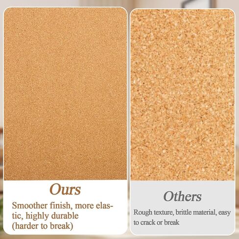 Cork Board Roll 16in×12ft, Cuttable Cork Sheet with 1/4 Inch Thick Multi-Use Cork Mat for Wall Decor, Bulletin Board, Office, School, Home & Craft Projects in Kuwait