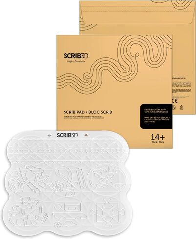 SCRIB3D P1 3D Printing Pen Bundle with Silicone 3D Mat & 20-Color PLA Filament Refills, 320 Feet, 1.75mm – Includes Display Pen, Stencil Book, Project Guide & Power Adapter in Kuwait