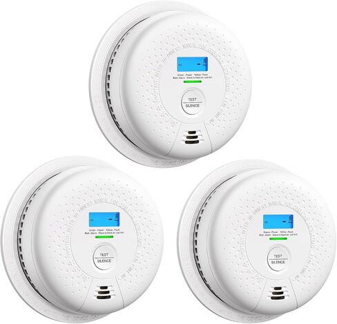 X-Sense Smoke Detector and Carbon Monoxide Detector, SC01, 1-Pack | 10-Year Sealed Battery (Not Hardwired), Real-Time CO and Battery LCD Display, UL 217 & UL 2034 Certified in Kuwait
