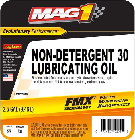 MAG 1 00232 Non-Detergent 30 Lubricating Oil - 2.5 Gallon in Kuwait