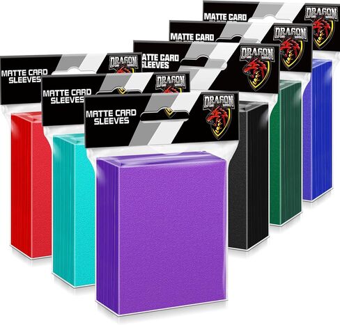 Kitoyz 1200Pcs Card Sleeves for Trading Cards,Matte Card Penny Sleeves Deck Card Protectors Fit for MTG,TCG,Baseball,Game Cards(12 Colors) in Kuwait