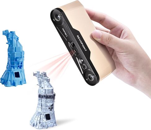 Revopoint INSPIRE 2 3D Scanner for 3D Printing, Up to 0.03mm Precision, Multi-Line Laser&Structured Light, Handheld Wireless&Outdoor Scanning, Full-Color Scans, for iOS/Android/Windows/macOS, Premium in Kuwait