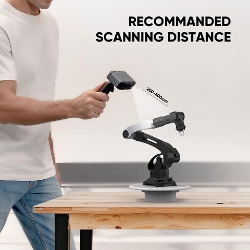 3DMakerpro 3D Scanner for 3D Printing, Handheld 3D Printer Scanner 0.05mm Precision, 10FPS Scanning Speed for Medium Object, Support for Android/iOS/Win/MacOS, Moose Lite Premium Kit in Kuwait