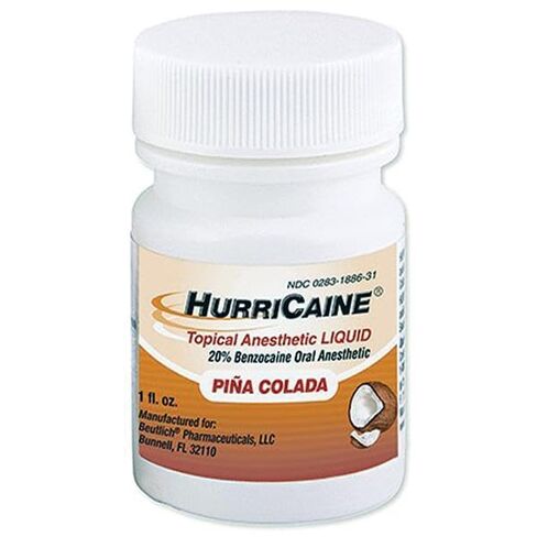 1886-31 Hurricaine Topical Liquid 20% Benzocaine Pina Colada 1 Oz in Kuwait