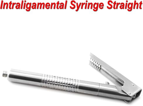 MEDSPO Professional Dental Implant Bone Graft Syringe | Curved Grafting | Aspirating Anesthetic Dentistry | Automatic Passive Cartridge | Procedures Instruments (Intraligamental Syringe Straight) in Kuwait