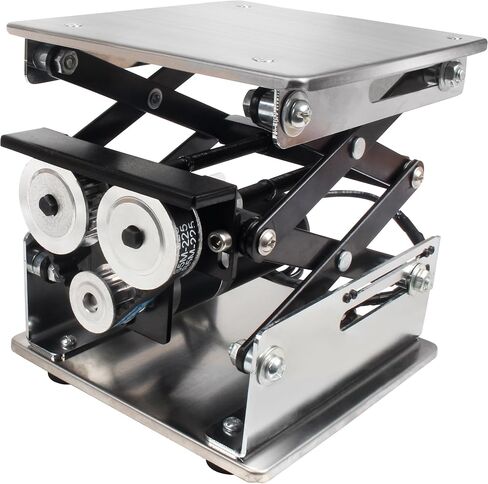 RATTMMOTOR KSL142 حجم الطاولة 150 * 150 مم منصة رفع كهربائية 100 فولت - 240 فولت، حامل طاولة رافع قابل للتعديل سعة تحميل 10 كجم مرحلة انزلاقية من نوع المقص (نطاق الرفع 100-290 مم) in Kuwait