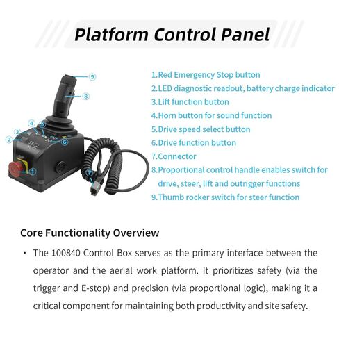 SAIYIS 100840 100840GT Control Box 4 Button for Genie Scissor Lift GS-1530 GS-1532 GS-1930 GS1932 GS-2032 GS-2046 GR-12 GR-15 GR-20 GRC-12 in Kuwait