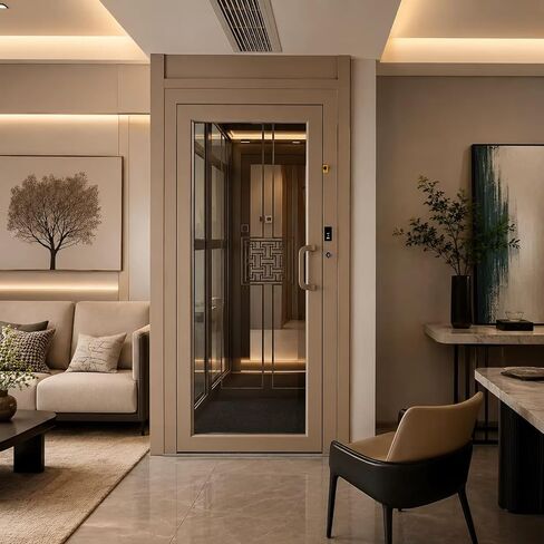 Luxury Traction Drive Elevator, Compact Automatic Electric Home Elevator with Height Limit Protection for Country House & Small Studio Office Interior in Kuwait
