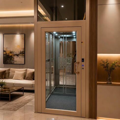 Luxury Traction Drive Elevator, Compact Automatic Electric Home Elevator with Height Limit Protection for Country House & Small Studio Office Interior in Kuwait