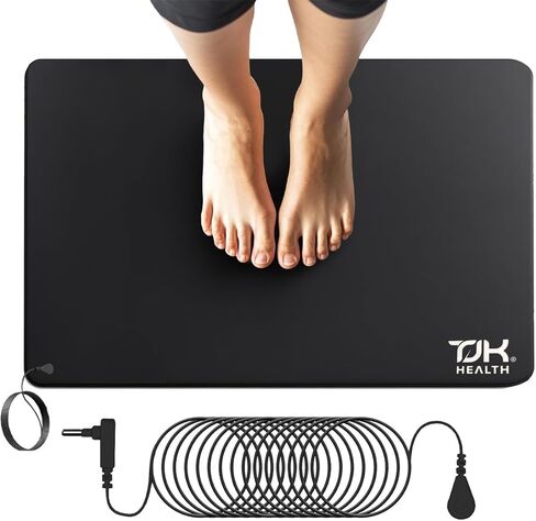 Grounding Mat for Feet - Earthing Pad Kit Earth Ground Therapy for Improved Sleep Better Sleeping Reduced Pain - Earth Grounded Mouse Pads Health Wellness Mats for Bed Desk Chair Yoga in Kuwait