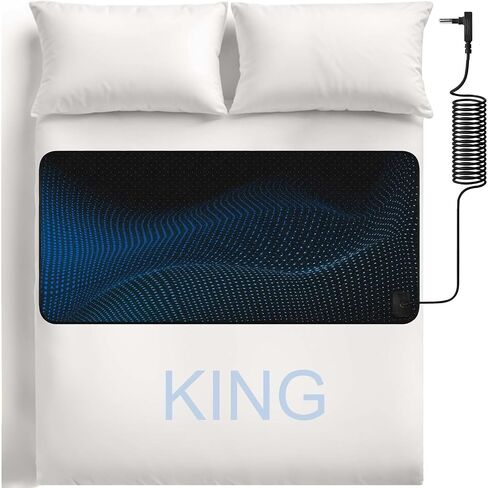 Grounding Mat for Bed, Grounding Mat for Sleeping, Tear-Resistant PU Leather Grounding Pad with Cord, Mattress Size Grounding Mat King (27"x78", Charcoal) in Kuwait