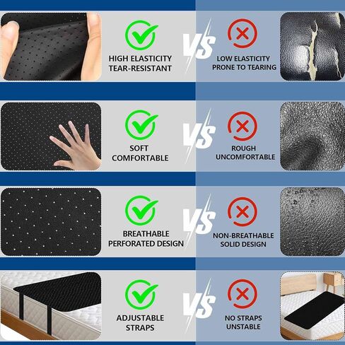 Grounding Mat for Bed, Grounding Mat for Sleeping, Tear-Resistant PU Leather Grounding Pad with Cord, Mattress Size Grounding Mat King (27"x78", Charcoal) in Kuwait