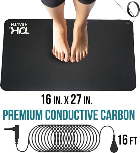Grounding Mat for Feet - Earthing Pad Kit Earth Ground Therapy for Improved Sleep Better Sleeping Reduced Pain - Earth Grounded Mouse Pads Health Wellness Mats for Bed Desk Chair Yoga in Kuwait