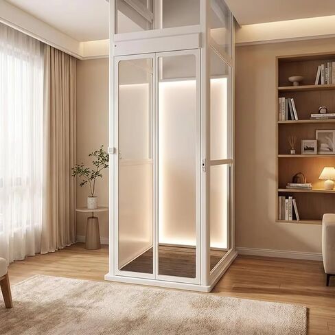 Custom Traction Drive Elevator, Modern Electric Home Elevator, Large-Diameter Wire Rope Lift with Anti-Drop for Rural Cottage & Luxury Duplex Courtyard in Kuwait