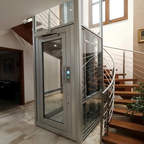 Custom Traction Drive Elevator, Modern Electric Home Elevator, Large-Diameter Wire Rope Lift with Anti-Drop for Rural Cottage & Luxury Duplex Courtyard in Kuwait