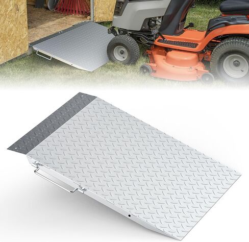 Upgraded Shed Ramp for Riding Mower 2PCS, 29" Lx48 W Anti-Slip Loading Ramps for Lawn Mowers,Pickup Trucks,Garage Threshold Doorway Tractor,Snow Blower,Garden Cart, 1500lbs Capacity in Kuwait