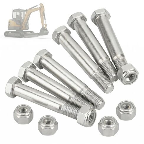 6PCS 0.98in/25mm Mini Excavator Pins Fit for Link Pin for Mini Excavator Hydraulic Thumb Clip, Auger, Bucket, Ripper, Grabber, Rake Small Digger Accessories and Backhoe Accessories in Kuwait
