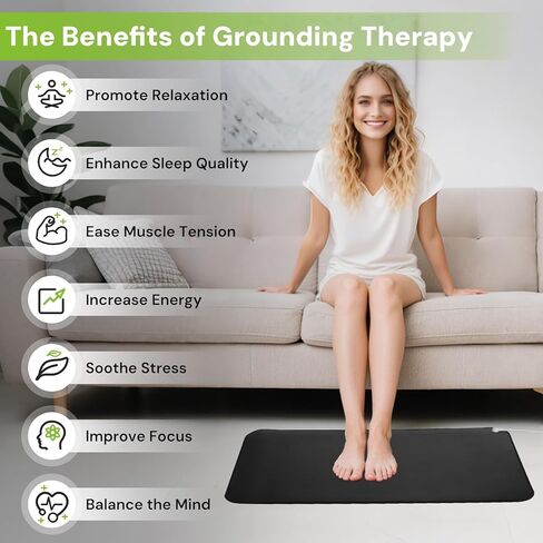 Grounding Mat, Upgrate Grounding Pad with Conductive Carbon, Reconnected to Earth Indoor, 23.6 * 35.4Inch in Kuwait