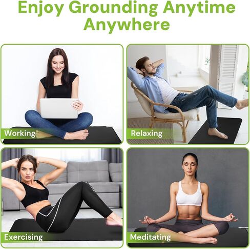 Grounding Mat, Upgrate Grounding Pad with Conductive Carbon, Reconnected to Earth Indoor, 23.6 * 35.4Inch in Kuwait