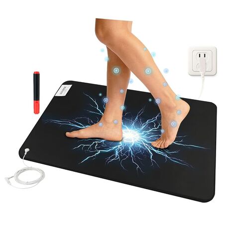 Grounding Mat,Relieve Inflammation and Pain, Promote Blood Circulation, Reduce Stress, Suitable for Various Occasions Such As Offices and Homes. 15 ft Grounding Wire and Conductive Test Pen(16"x24") in Kuwait