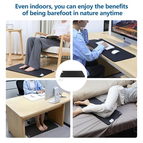 Grounding Mat,Relieve Inflammation and Pain, Promote Blood Circulation, Reduce Stress, Suitable for Various Occasions Such As Offices and Homes. 15 ft Grounding Wire and Conductive Test Pen(16"x24") in Kuwait
