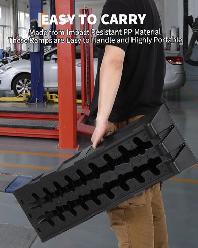 Garvee Heavy Duty Car Ramps for Oil Change, 12,000 LB(5 T) Capacity, Low Profile 6.25 in Lift Vehicle Service Ramps, Non-Slip & Portable for Trucks, SUVs, Cars (2-Pack) in Kuwait