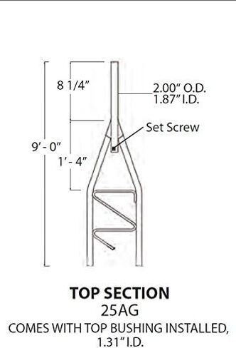 ROHN 25G Series 20' Tower with 25AG Top Section with Set Screw in Saudi Arabia