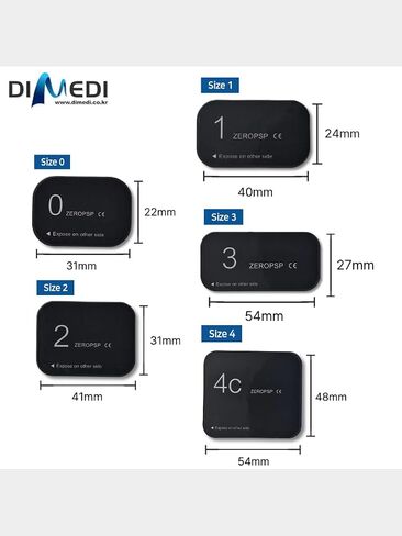 Dental Imaging Plate Size 2 Reusable Image PSP Plate Compatible with Multiple Dental X-Ray Scanner Systems 4EA ZEROPSP in Kuwait