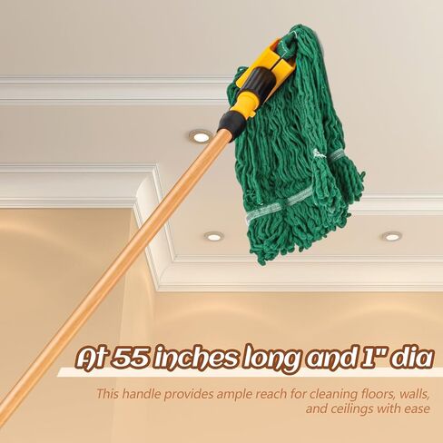 Gisafai 20 Pcs Broom Handle Wood Sanded Tapered Tip 55 x 1 Inch Long Handle Mop Broom Stick Pole for Floor Cleaning Sweeping Replacement in Kuwait