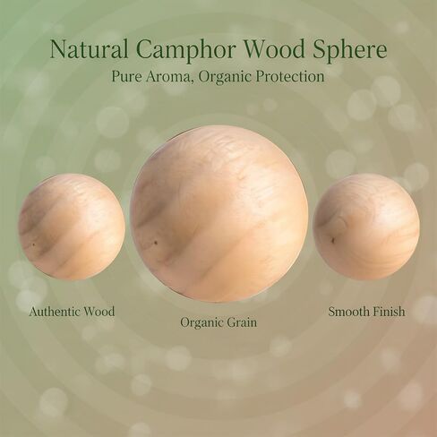200 Pcs Camphorwood Balls with 20 Net Bags & Wood Comb, Natural Aromatic Wardrobe Freshener for Closets, Linen Closet Deodorizer for Drawers, Shoe Cabinets, Keep Clothes Clean and Fresh in Kuwait