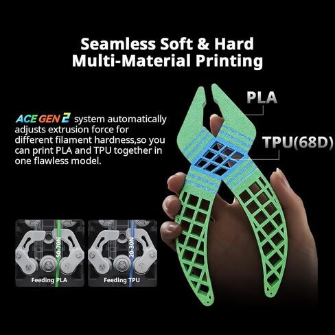 Anycubic Kobra X Multicolor 3D Printer, 2X Faster & Easy One-Click Printing, 600mm/s High Speed 3D Printers for Beginners & Kids, 4-Color Built-in, 260x260x260m³, Easy to Use FDM 3D Printer in Kuwait