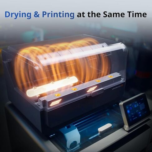 Anycubic Kobra S1 Combo Multi-Color 3D Printer with Active Filament Drying, 600mm/s High Speed CoreXY 3D Printer, Fully Enclosed & Auto Leveling, 4-Color Printing Bulit-in, Smart APP Control in Kuwait