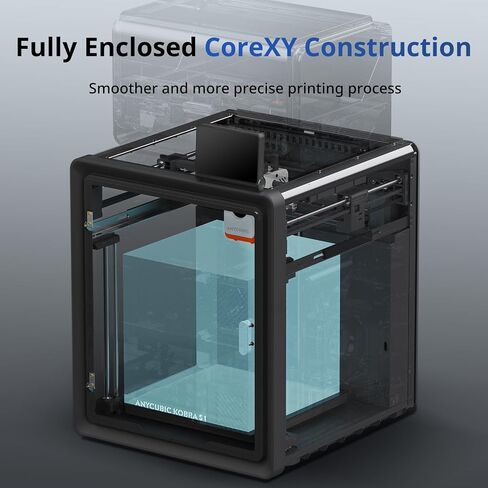 Anycubic Kobra S1 Combo Multi-Color 3D Printer with Active Filament Drying, 600mm/s High Speed CoreXY 3D Printer, Fully Enclosed & Auto Leveling, 4-Color Printing Bulit-in, Smart APP Control in Kuwait