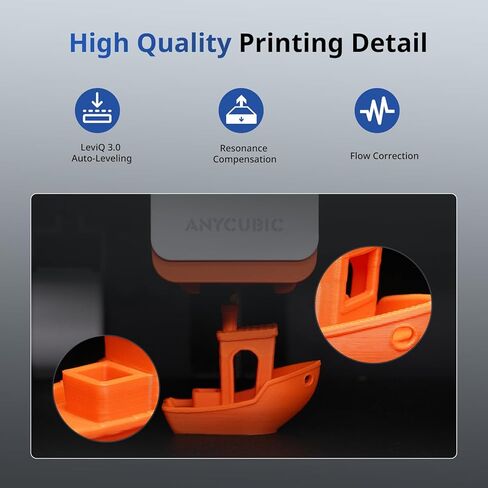 Anycubic Kobra S1 Combo Multi-Color 3D Printer with Active Filament Drying, 600mm/s High Speed CoreXY 3D Printer, Fully Enclosed & Auto Leveling, 4-Color Printing Bulit-in, Smart APP Control in Kuwait