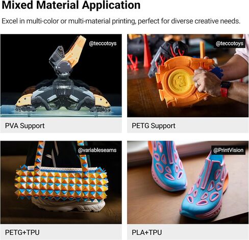 Snapmaker U1 3D Printer Multi Color,4 Toolhead with 5 Seconds Tool Change,MultiColor Printing with 5X More Speed and 5X Less Waste,Smart Calibration,CoreXY 500mm/s Speed,270x270x270mm Large Build Size in Kuwait