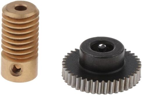 Modulus Brass Gear Worm Gear Wheel Brass Gear Shaft Drive Small Volume Brass Design Suitable for Robotics and Automation Devices, Black+Golden, Hole 3.175mm in Saudi Arabia