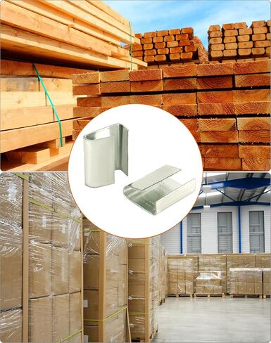 QWORK Strapping Open Seal, 500 Pcs Banding Clip Gripper Strap Clip for 3/4" Width Strap in Kuwait