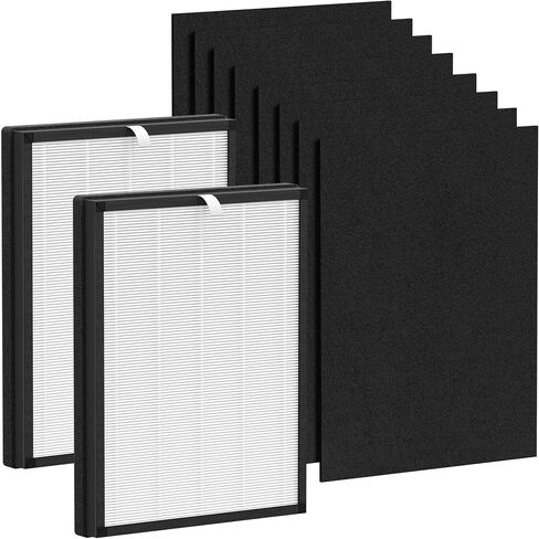KJ03 Replacement Filter for Dhyala KJ03 Air Purifi-er for Home Large Room up to 3000Ft²,2pcs HEPA Filters and 8pcs Activated Carbon Pre-filters in Kuwait