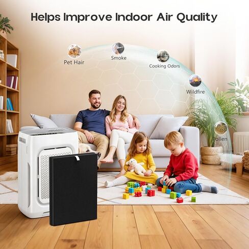 KJ03 Replacement Filter for Dhyala KJ03 Air Purifi-er for Home Large Room up to 3000Ft²,2pcs HEPA Filters and 8pcs Activated Carbon Pre-filters in Kuwait
