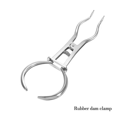 12Pcs Rubber Dam Endodontic Kit with Ainsworth Frame Clamps,Forceps,Stainless Steel Dental Instruments for Dental Students in Saudi Arabia