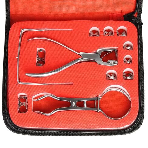 12Pcs Rubber Dam Endodontic Kit with Ainsworth Frame Clamps,Forceps,Stainless Steel Dental Instruments for Dental Students in Saudi Arabia
