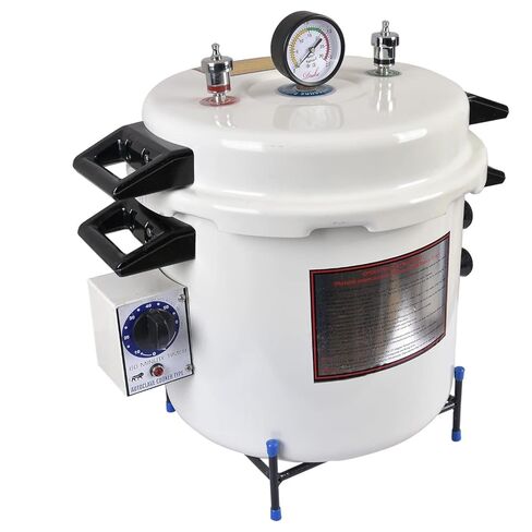 DOZIA 23 Litre Electric Autoclave Sterilizer with Timer | White Epoxy Powder Coated Body | Copper Heating Element | Medical, Dental & Laboratory Steam Sterilizer in Kuwait