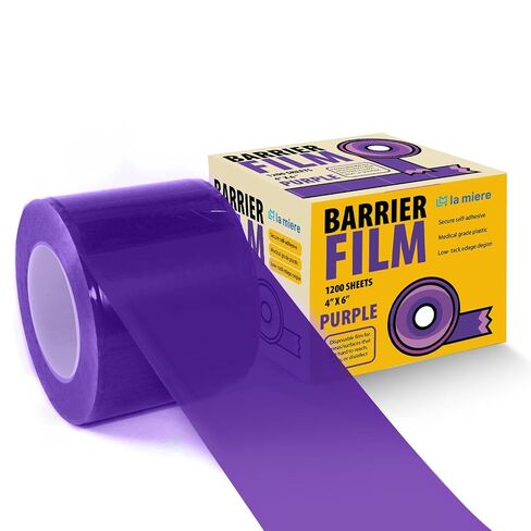 LA MIERE Pink Dental Barrier Film Roll 4"×6" – One-Sided Adhesive with Finger Lift Edge, Easy Peel No Residue, 1200 Perforated Sheets for Dental Tattoo in Saudi Arabia