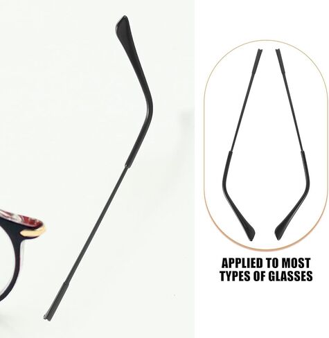 1 Pair 1mm Double-Tooth Metal Eyeglass Temple Arms Replacement for Eyeglasses Repair in Kuwait