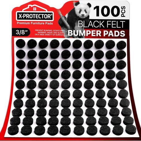 Cabinet Door Bumpers X-Protector 100 PCS – Small Felt Pads 3/8" – Ideal Beige Felt Bumpers – Self-Adhesive Thick Felt Dots – Bumper Pads to Protect Glass & Other Surfaces! in Saudi Arabia
