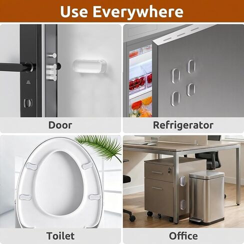 12 Pack Transparent Wall Protector Behind Trash Can, Adhesive Trash Can Wall Guard Bumpers, Silicone No Drill Scuff Guard to Protect Wall, Applicable to Round & Square Cans for Kitchen Bathroom Office in Kuwait