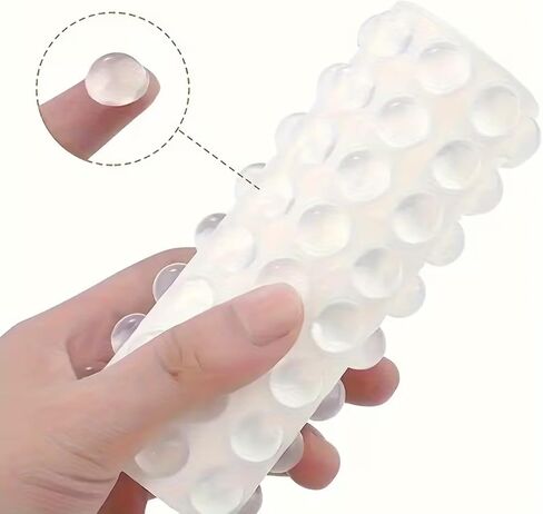 100Pcs Clear Cabinet Door Bumpers - 10mm Self-Adhesive Silicone Bumper Pads, Sound Dampening Rubber Feet Dots for Kitchen Drawers, Glass Tops, Cutting Boards, Doors, Picture Frames in Kuwait