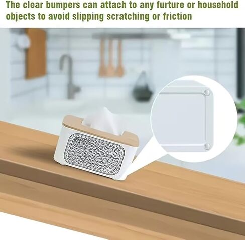 100Pcs Clear Cabinet Door Bumpers - 10mm Self-Adhesive Silicone Bumper Pads, Sound Dampening Rubber Feet Dots for Kitchen Drawers, Glass Tops, Cutting Boards, Doors, Picture Frames in Kuwait