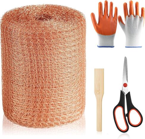 Copper Mesh Rodent Control, 5 in x 50ft Premium Copper Wool for Mice Rat Rodent, Bat & Snail, Copper Mesh Roll for Weep Hole Filler, DIY Pest Blocking for Home and Garden in Saudi Arabia