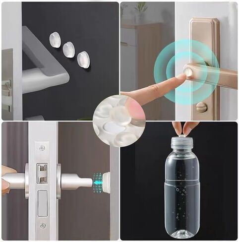 Cabinet Door Bumper Rubber Bumpers Clear Self Adhesive Stoppers Cupboard Door Drawer Furniture Wall Bumpers Dots Soft Close Pads Glass Tops Cutting Boards Picture Frames 1/2" (200pcs(1/2" Diameter)) in Kuwait